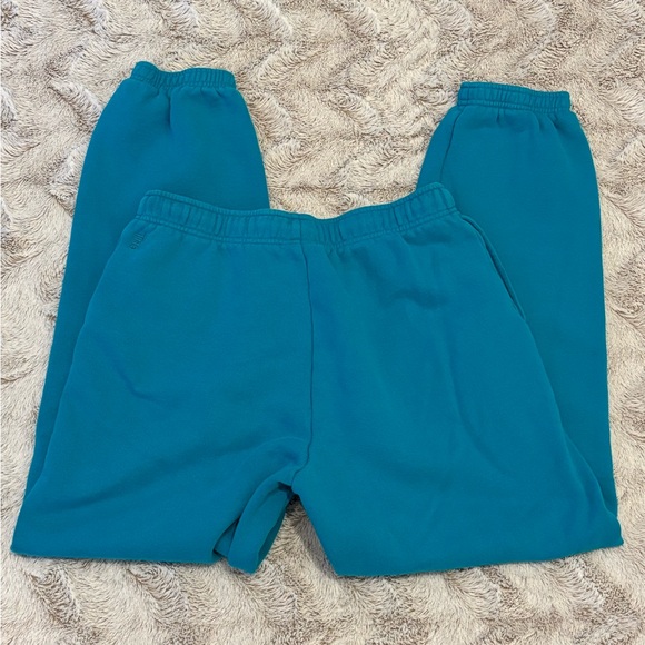 TNA Cozy Fleece MEGA Turquoise Sweatpants - Small - Picture 4 of 4